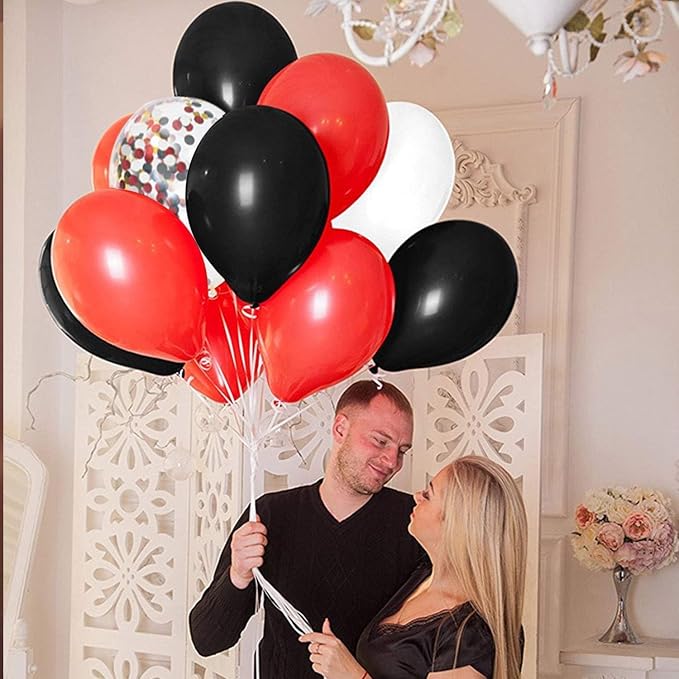 62Pcs Red and Black Balloons Kit - Image 8