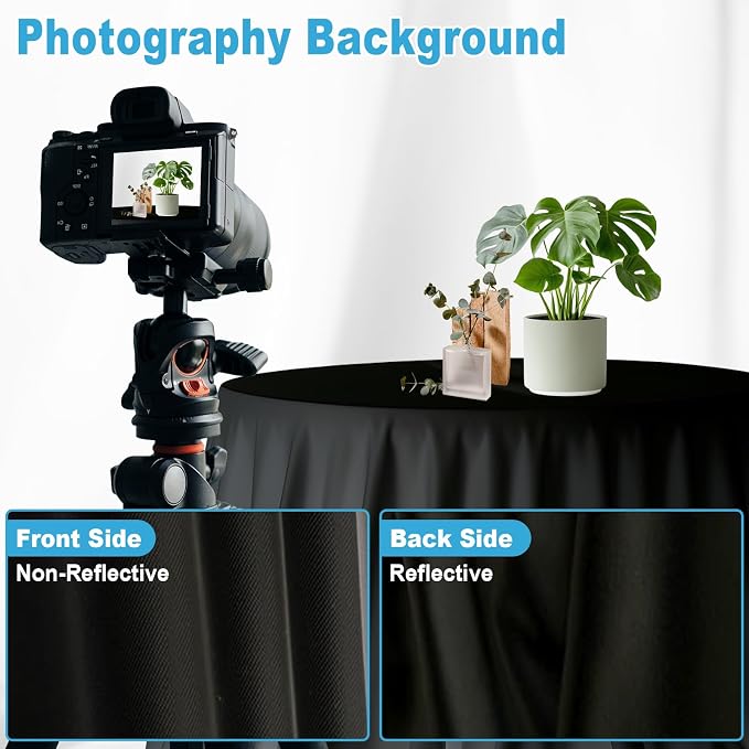 Black Photography Backdrop for Photoshoot, 5x7 FT | Versatile Studio Photo - Image 8