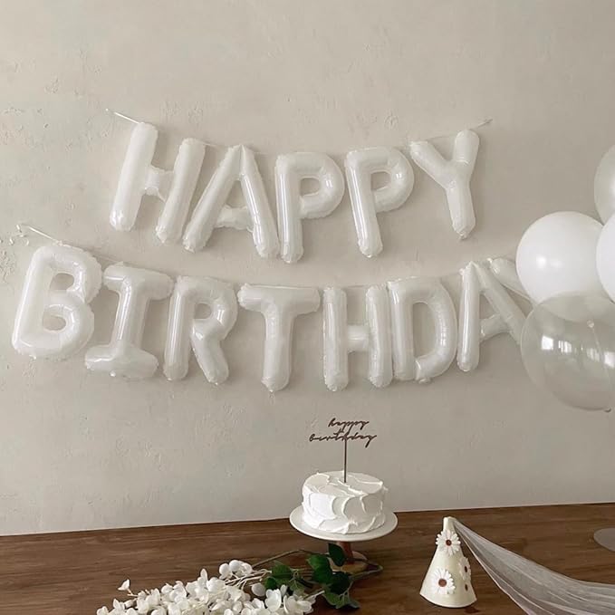 CANREVEL Happy Birthday Banner Decorations + Sign Balloons, - Image 7
