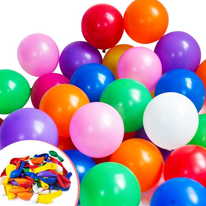 ASIYUHY 100 PCS Party Balloons Assorted Colors 12 Inch Rainbow Balloons - Image 9