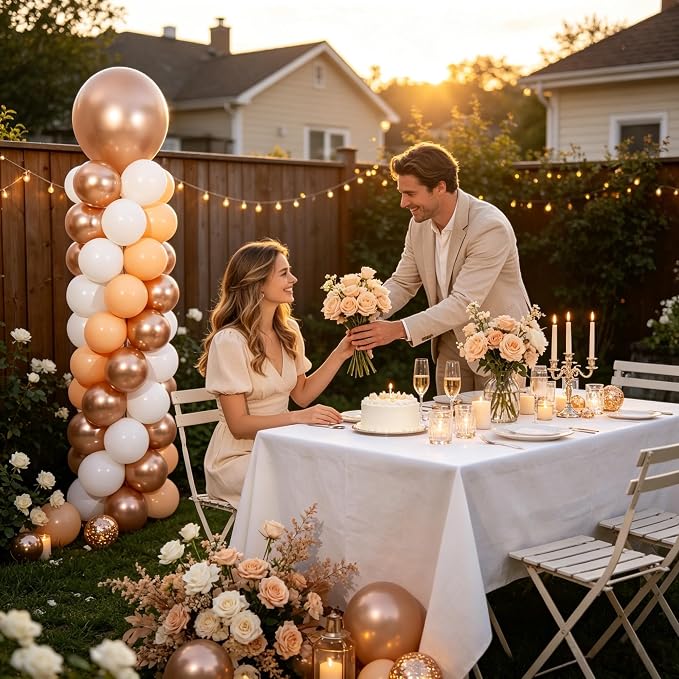 Champagne Gold Balloon Column Stand Kit 2 Sets - Image 8