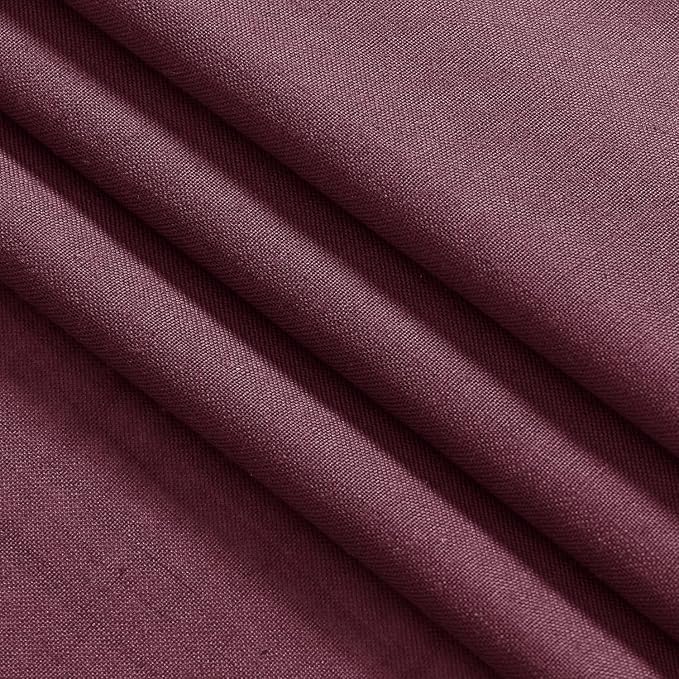 Burgundy Linen 112 Inch Curtains - Image 9