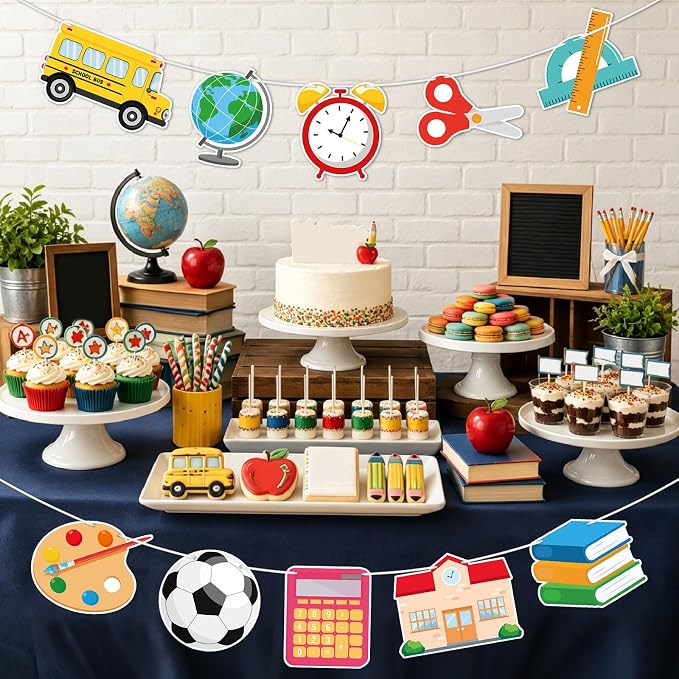 Hooqict Back to School Banner Decorations Welcome Back Party Banner - Image 8