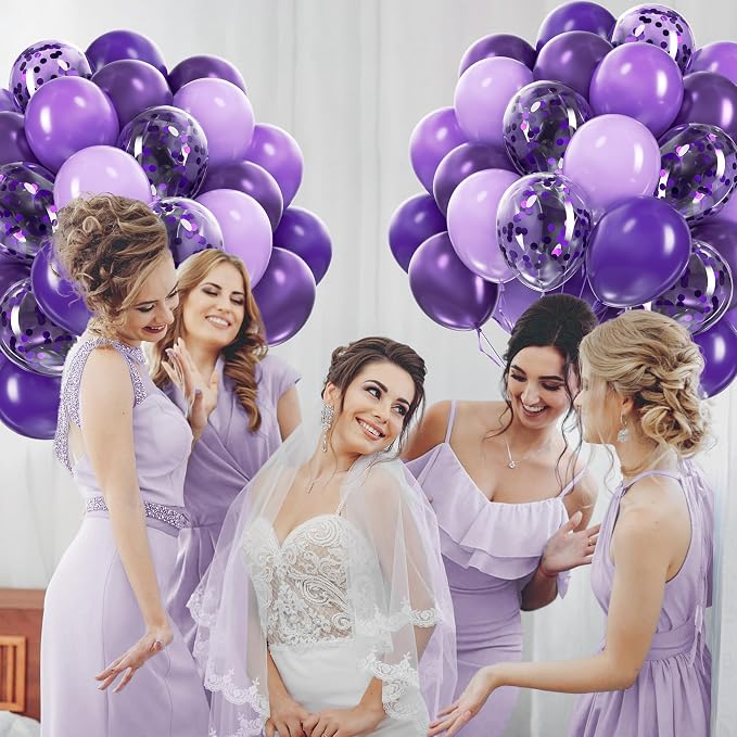 60pcs Purple Balloons 12inch - Image 8