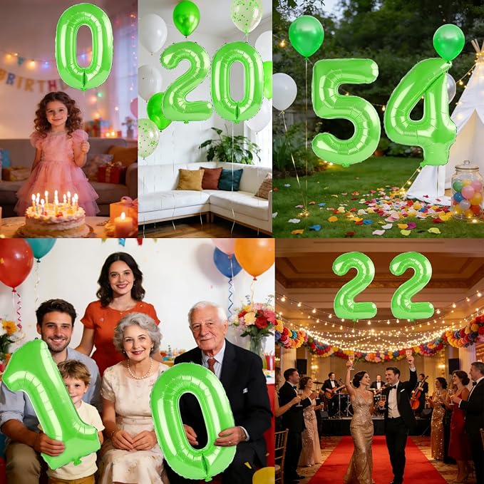 40 Inch Number 54 Balloons for 54th Birthday Party Decorations, 0-100 Fruit - Image 7