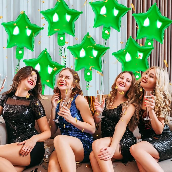 50 Pcs Star Balloons, 10 Inch Green Star Foil Balloons, Stars Shaped Balloon - Image 7