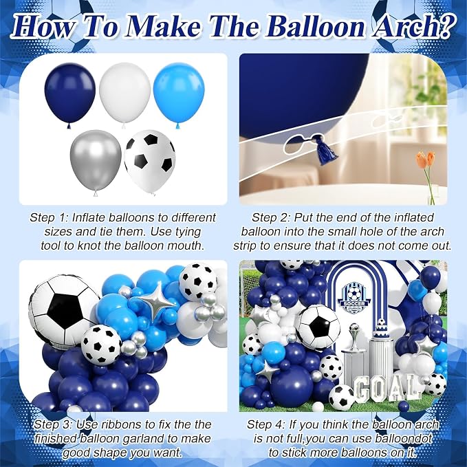 Soccer Balloon Garland Arch Kit - Image 9
