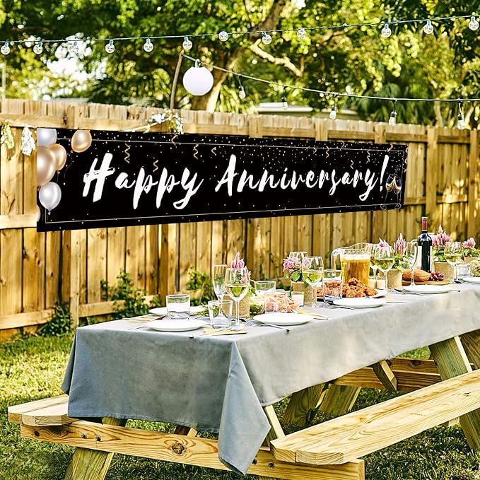 Romantic Happy Anniversary Decorations Banner - Image 7