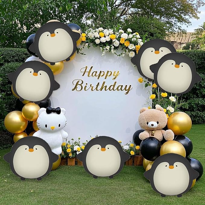 8PCS Cute Penguin Balloons Set, Large 21" Penguin Foil Balloons - Image 7