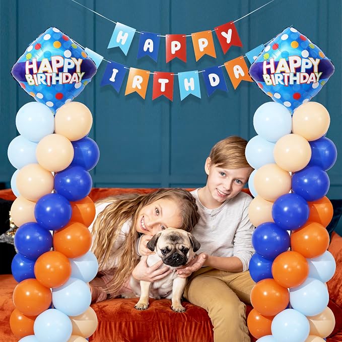 Blue and Orange Balloon Column Stand Kit Set of 2 - Image 8