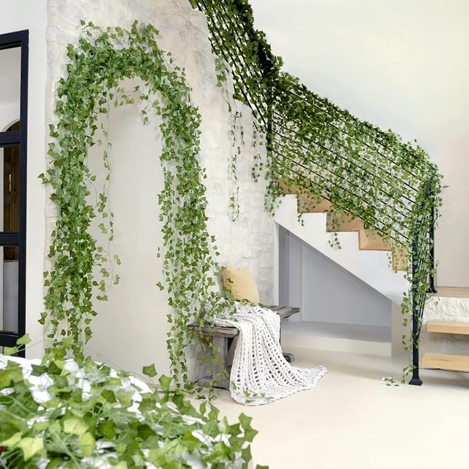 48 Pcs 336Ft Artificial Ivy Fake Vines, Ivy Garland Greenery Garland Fake - Image 9