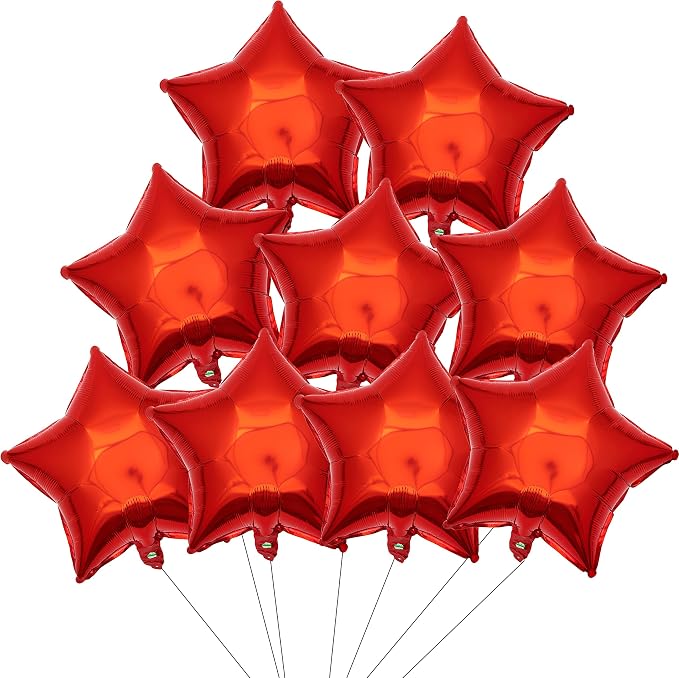 Red Star Shape Foil Balloon - Image 4