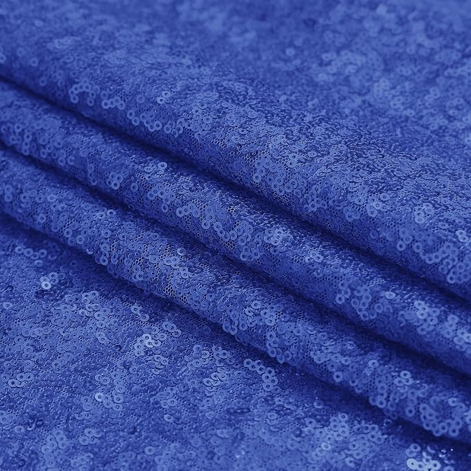 Sugargirl Royal Blue Sequin Backdrop Curtain 2 Panels 2FTx8FT Glitter Royal - Image 8