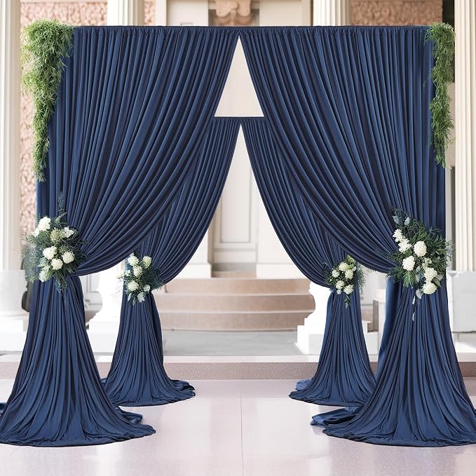 10x12 Navy Blue Backdrop Curtains - Image 9