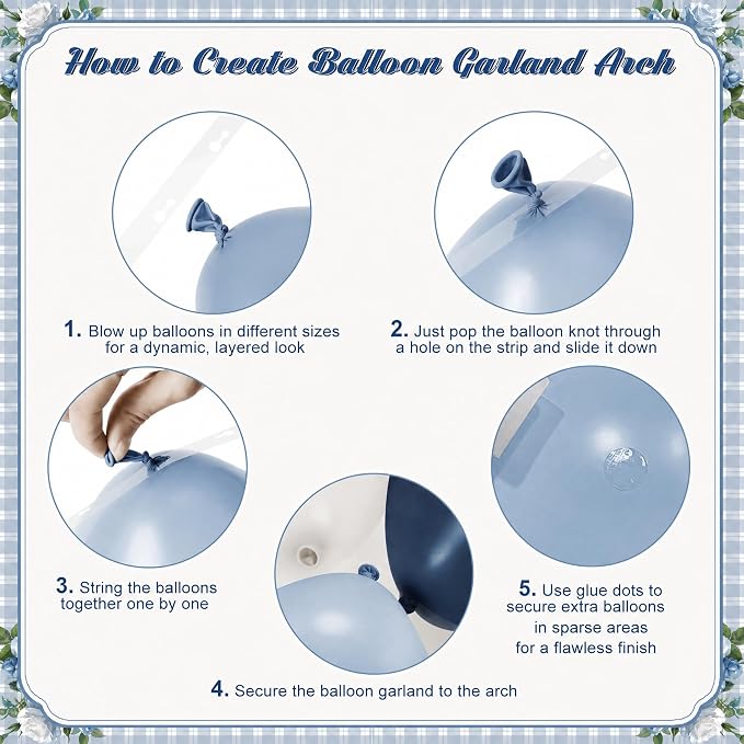 Navy Blue Balloon Arch Kit for Blueberry Baby Shower Birthday Decorations | - Image 7