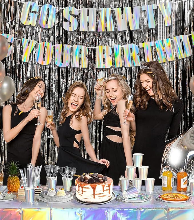 Iridescent Go Shawty It’s Your Birthday Pre-Strung Hip Hop Theme Banner — Funny - Image 7