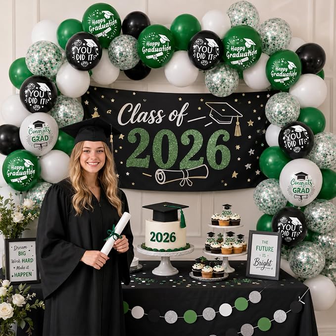 Graduation Balloons Green - Image 8