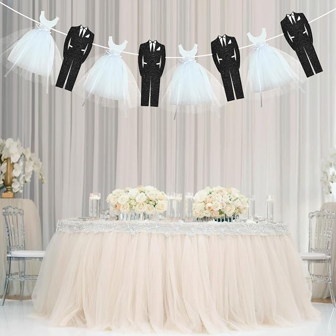 Bridal Shower Banner Decoration Glitter Wedding Party Decorations - Image 8