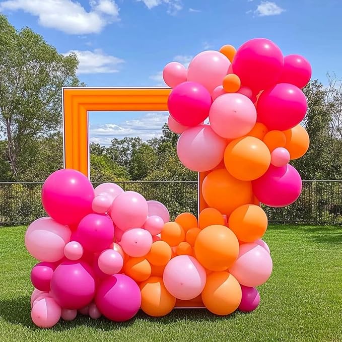 RUBFAC Orange Balloons Different Sizes Burnt Orange Balloon Arch 154pcs | - Image 7