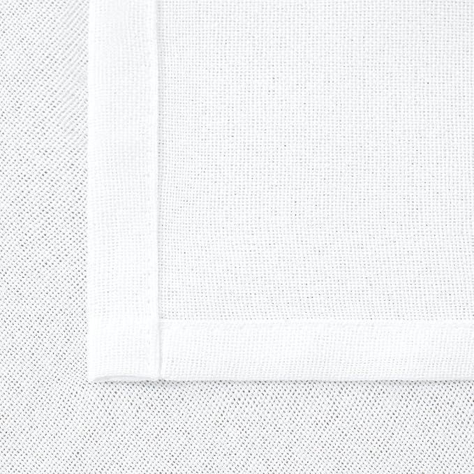 YoungsTex White Linen Curtains 48 Inch Length - Image 6
