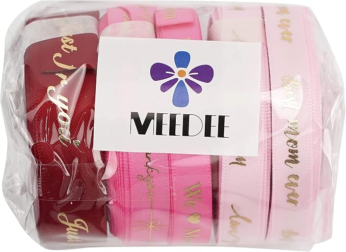 Pink Ribbon for Gift Wrapping Thank You Just for You Ribbon Mothers Day Gift - Image 9