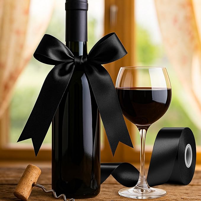 30Yards 1 1/2In Black Satin Ribbon - Image 8