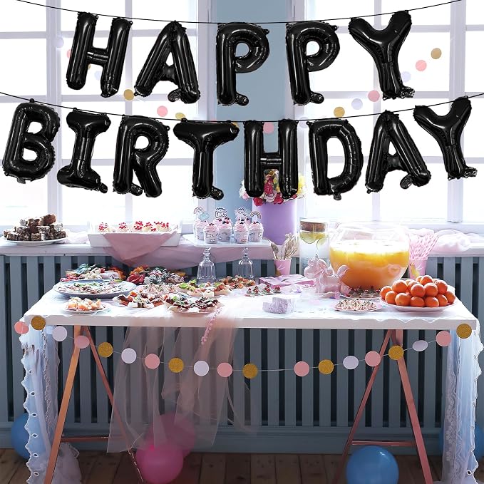 65 Pcs 16 Inches Happy Birthday and 2 Sets A-Z Letter Balloons, DIY Custom - Image 7