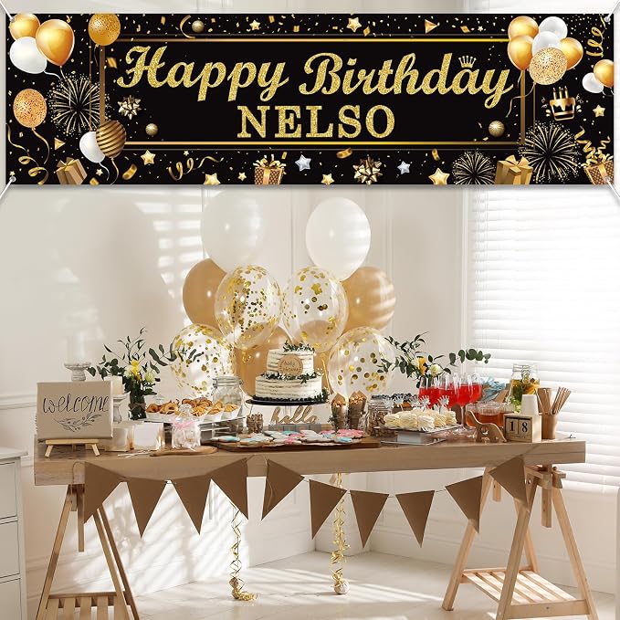 Lonfliness Personalized Birthday Banner Happy Birthday Party Decoration Custom - Image 7