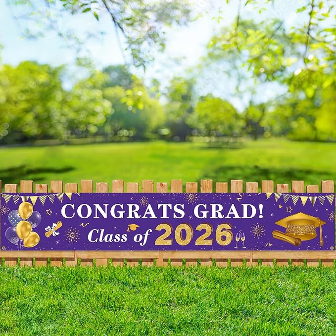 2026 Graduation Decorations Congrats Grad Class of 2026 Banner - Image 5