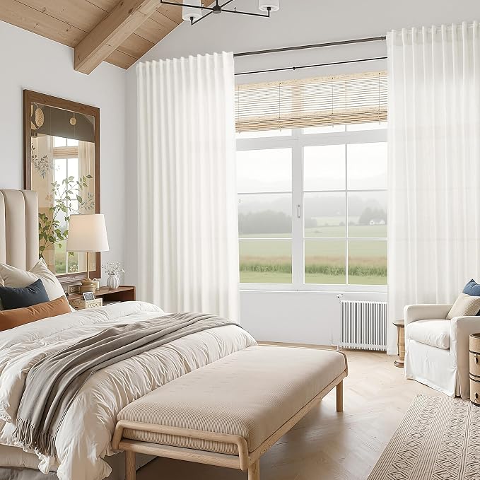 Neutral Linen Curtains 108 Inches Long - Image 8