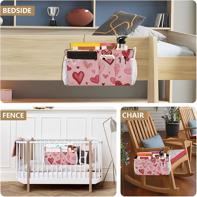 Bedside Caddy Hanging Bunk Bed Caddy Bed Organizer Hanging Pocket - Image 8