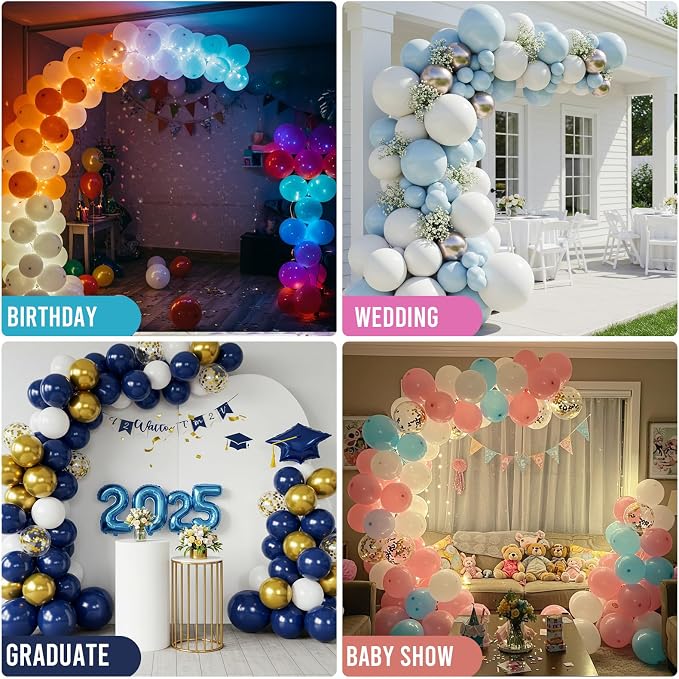 Lighted Half Arch Balloon Stand Kit 8.2FT/6FT Balloon Arch Kit - Image 7