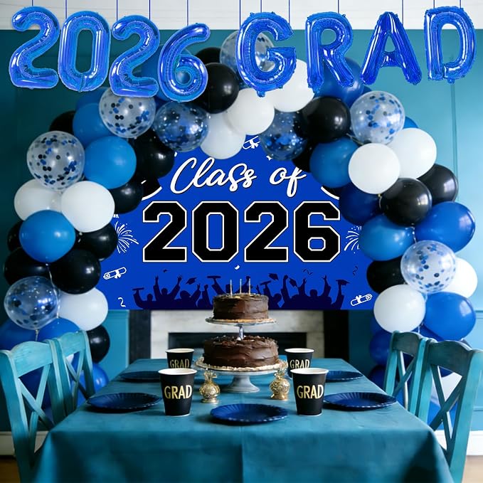 Graduation Decorations 2026, Balloon Arch Kit and Backdrop - Image 8
