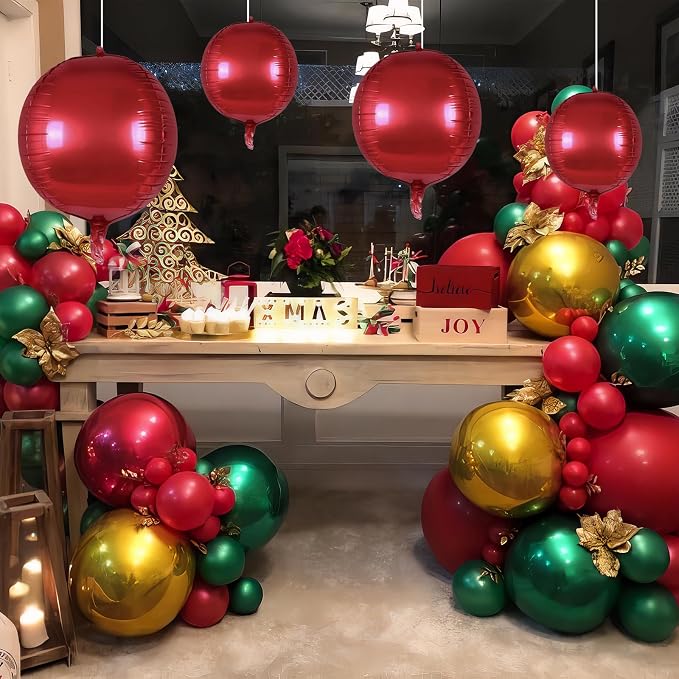 HILAVO 12PCS Red Round Foil Balloons - Image 9