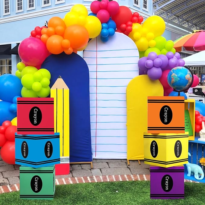 Kolldenn 6 Pcs Back to School Decorations Crayon Balloon Boxes, First Day of - Image 6