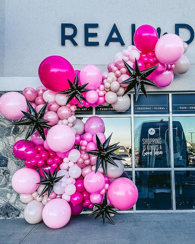 Bezente Pink Balloons Set 60pcs 12 inch | Metallic Pearl Pink, Hot & Pastel - Image 7