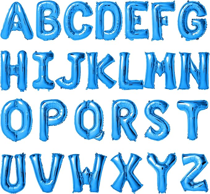 16 Inch Letter Balloons Mylar Foil Alphabet Letter A-Z Balloons Set by LIOZEOKUN