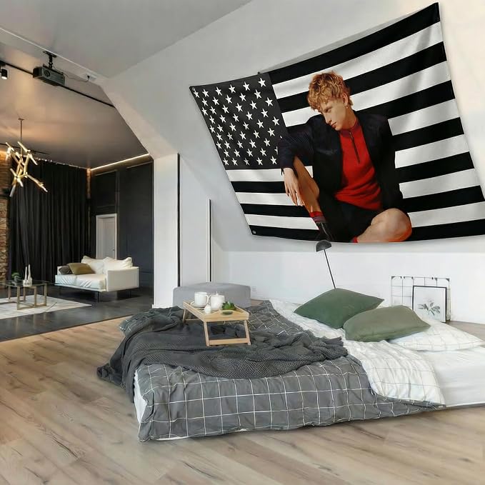 Custom Black and White American US Flag - Image 7