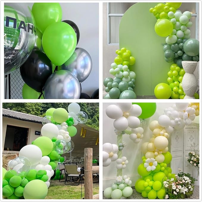 412pcs Lime Green Balloon Garland Arch Kit 18 12 10 5 Inch Different Sizes - Image 7