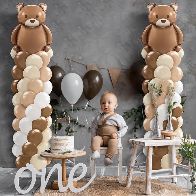 Kasyat 2 Set Bear Balloon Column Stand Kit Bearly Baby Shower Balloon Arch Kit - Image 7