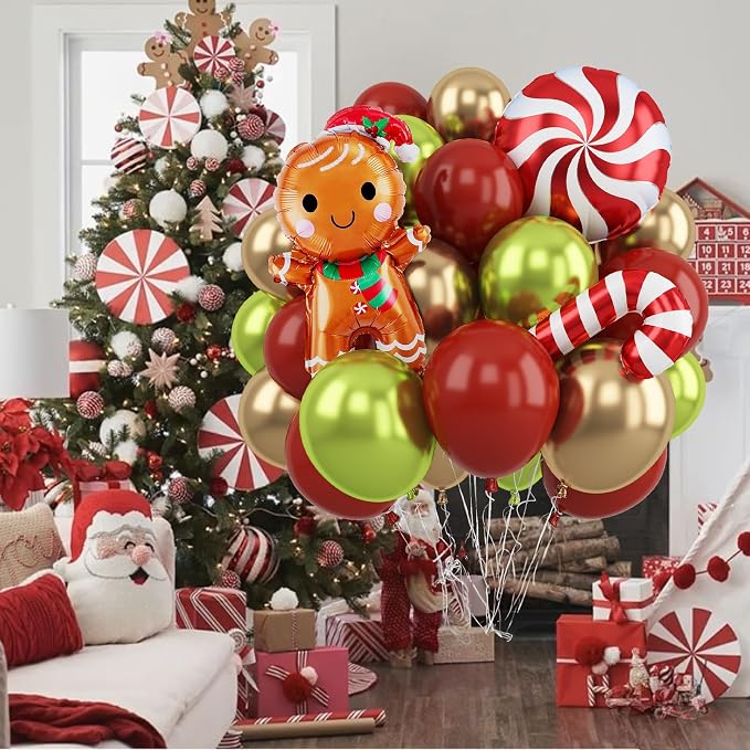 Red and Green Christmas Balloon - Image 8