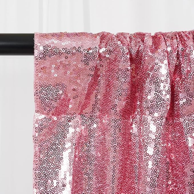 SquarePie 8x8ft Fuchsia Pink Sequin Backdrop, High Density Non-Transparent - Image 9