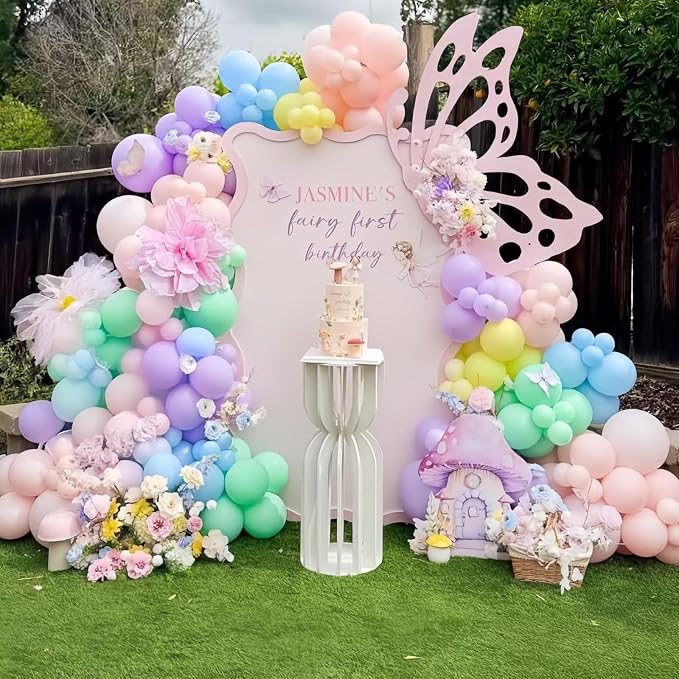 Pink Green Blue Balloon, 60 Packs 12 Inch Pastel Pink Blue Light Sage Green - Image 8