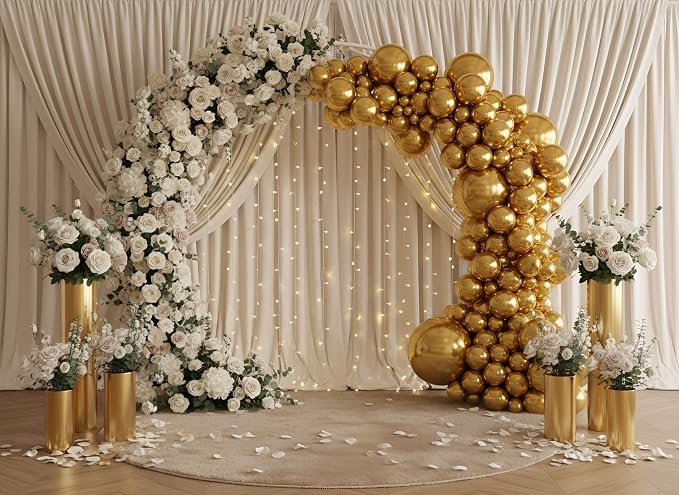Vellax 146-Pc Metallic Gold Balloon Garland Arch Kit, Baby Shower DIY | 146-pc - Image 9