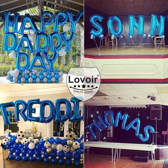Lovoir 40 Inch Large Blue Letter F Balloons Big Size Jumbo Mylar Foil Helium - Image 7