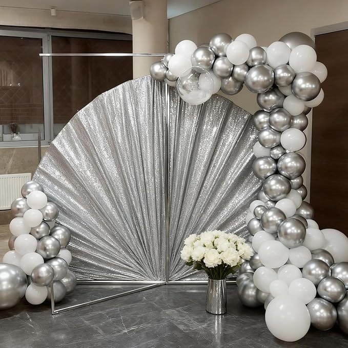 100pcs 5inch Metallic Silver Balloons, 5” Mini Chrome Silver Party Balloons Kit - Image 6