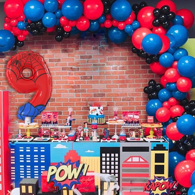 40 Inch Giant Spider Theme Number Foil Balloons - Image 6