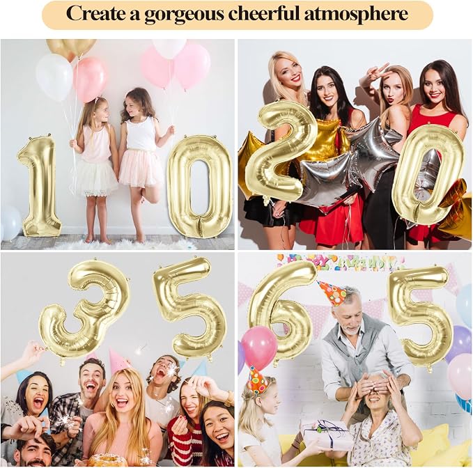 Number 22 Balloons for 22nd Birthday Party Decorations, 40 Inch 0-100 - Image 7
