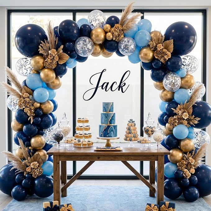 RUBFAC Navy Blue Balloons 129pcs Different Sizes Balloon Arch Kit | Pack of 18 - Image 8
