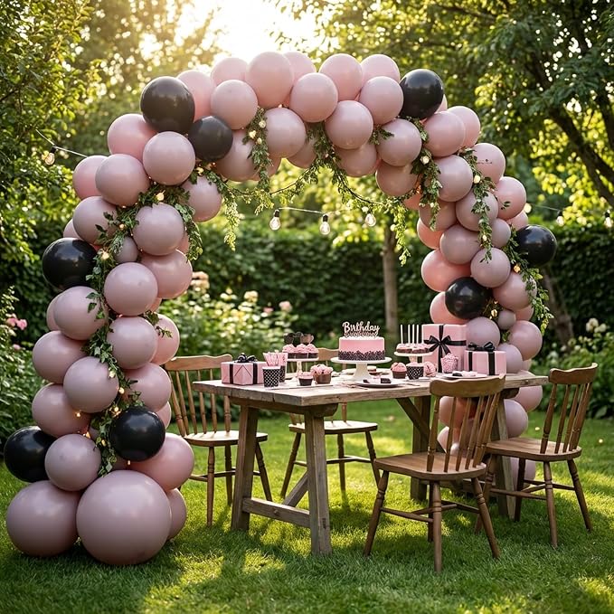 RUBFAC Dusty Pink Balloons Different Sizes 105pcs 5/10/12/18 Inches - Image 8